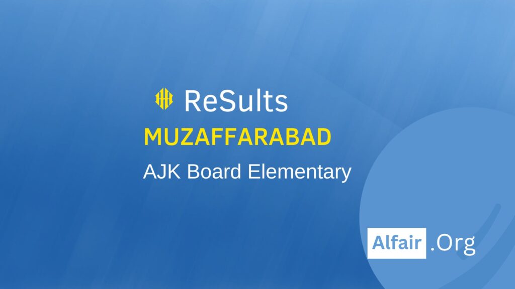 Muzaffarabad 8th class results Alfair